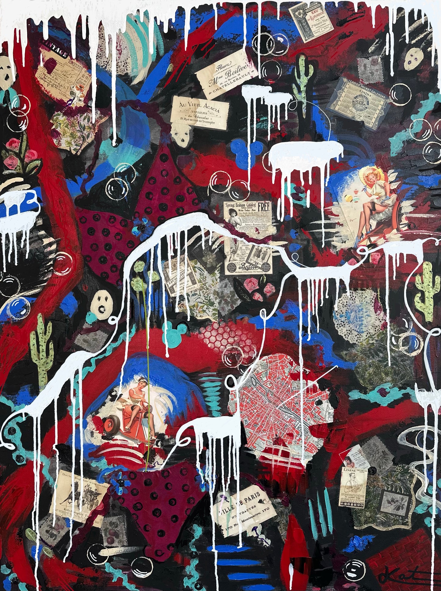 "Imagination Drip" Abstract Original Fine Art Canvas